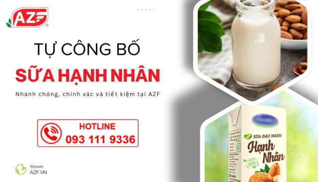 Hướng dẫn chi tiết cách tự công bố sữa hạnh nhân
