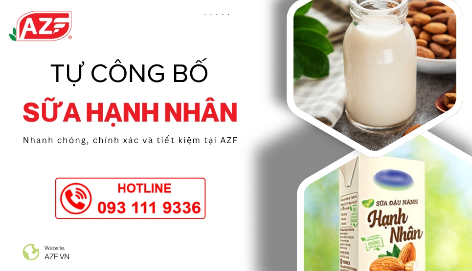 Hướng dẫn chi tiết cách tự công bố sữa hạnh nhân