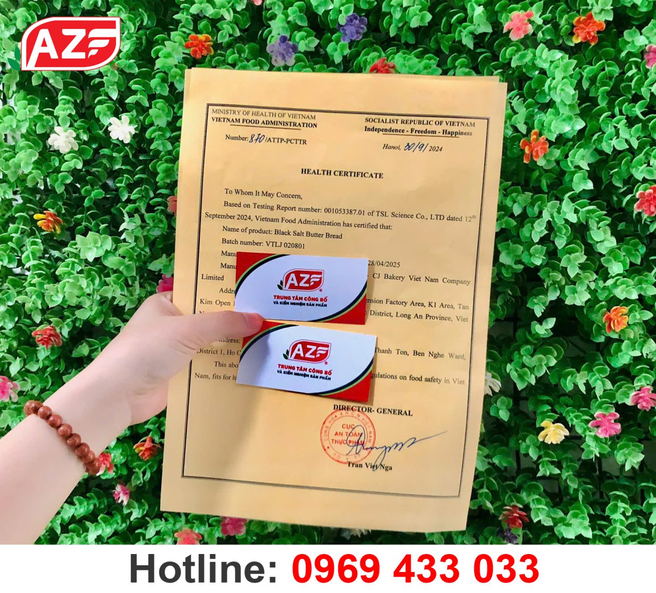 Giấy chứng nhận Health Certificate ( HC ) tại AZF